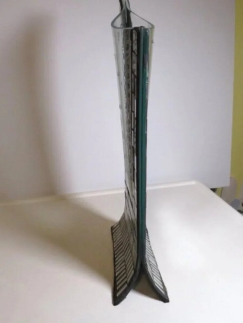 Modern Mosaic Mirrored A-Frame Vase Sculptural Art Statement Piece 16